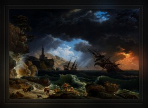 A Shipwreck in Stormy Seas Tempete by Claude Joseph Vernet